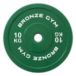 Диск калиброванный BRONZE GYM для пауэрлифтинга зеленый 10 кг