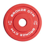 Диск олимпийский BRONZE GYM тяжелоатлетический красный 2,5 кг